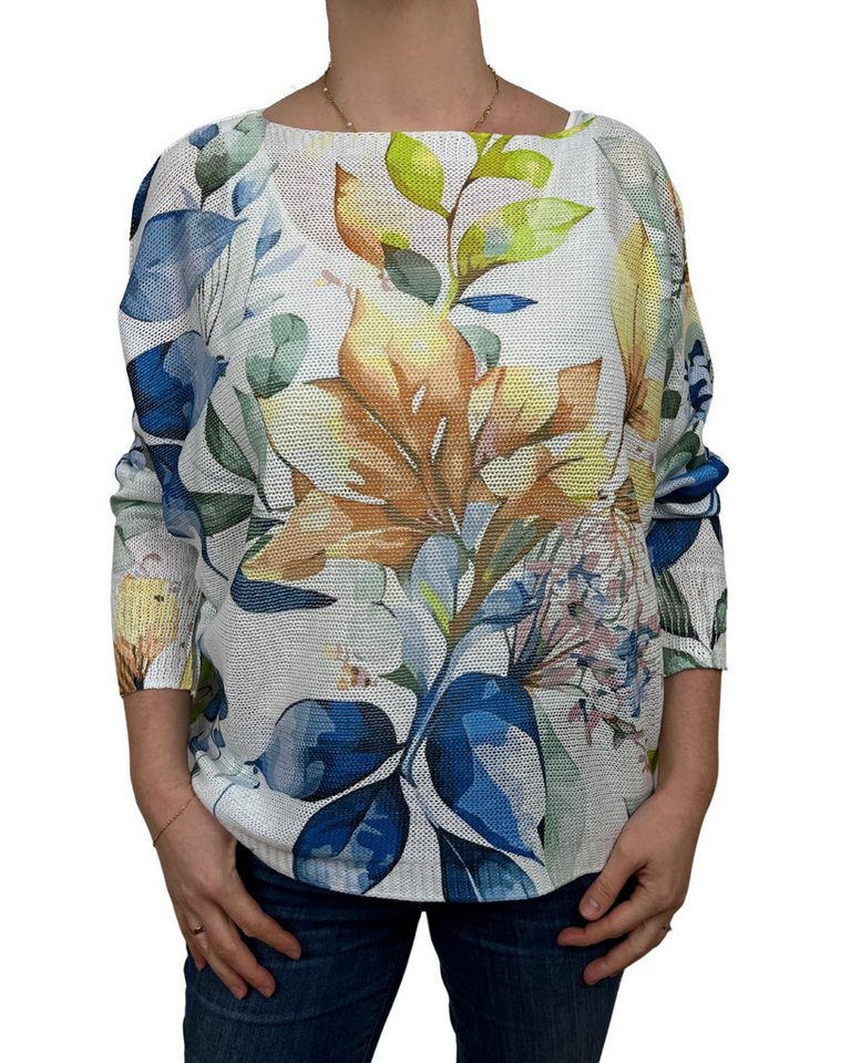 ITALY VIBES 3/4-Arm-Shirt WINONA - Langarmshirt mit Print & Fledermausärmeln - ONE SIZE passt hier Gr. S-L von ITALY VIBES