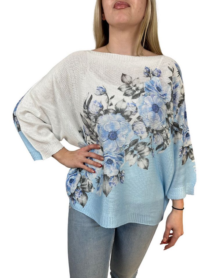 ITALY VIBES 3/4-Arm-Shirt - das Langarmshirt ist der perfekte Allrounder - Strickpullover - ONE SIZE passt hier Gr. S-XL von ITALY VIBES