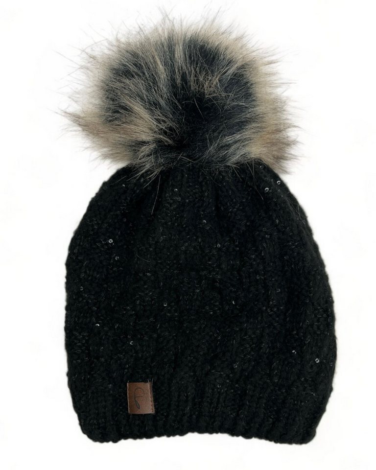 ITALY VIBES Bommelmütze – Wintermütze mit Bommel und Strickdesign - ONE SIZE von ITALY VIBES