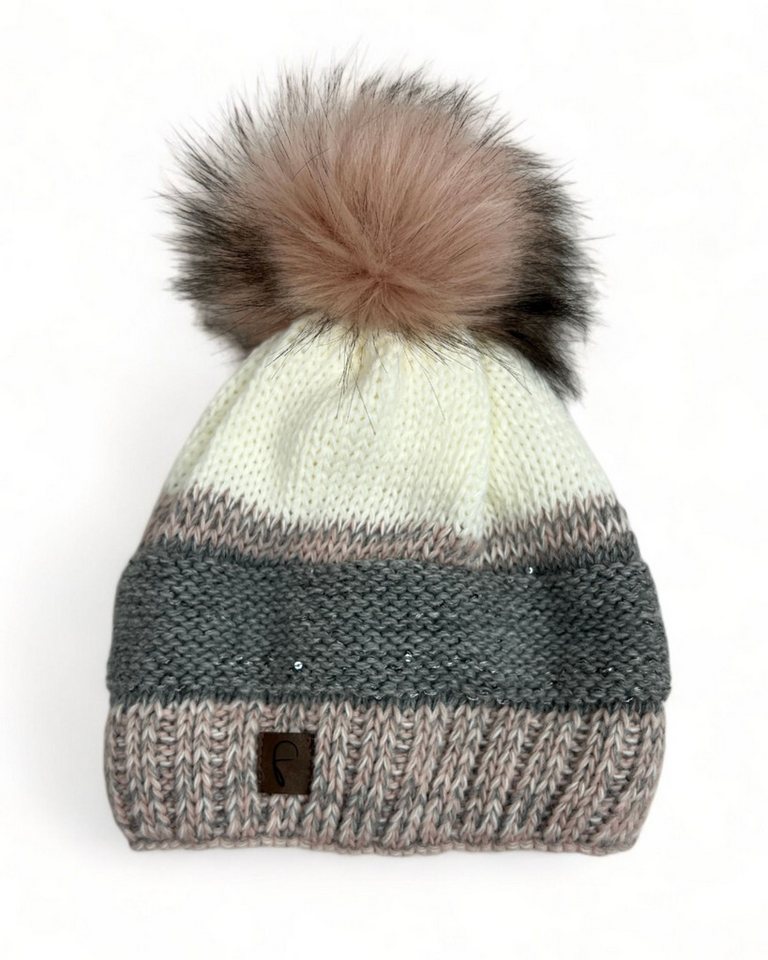 ITALY VIBES Bommelmütze – Wintermütze mit Pailletten und Bommel - ONE SIZE von ITALY VIBES