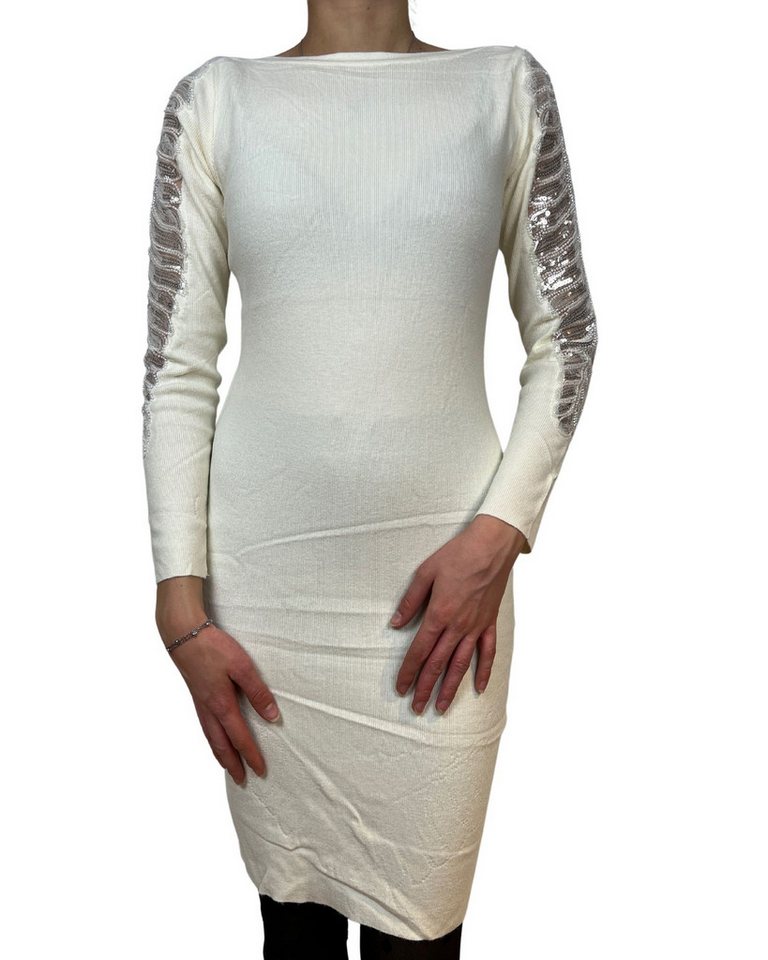 ITALY VIBES Cocktailkleid – Elegantes Midikleid mit funkelndem Strassbesatz - ONE SIZE passt hier Gr. XS-L von ITALY VIBES