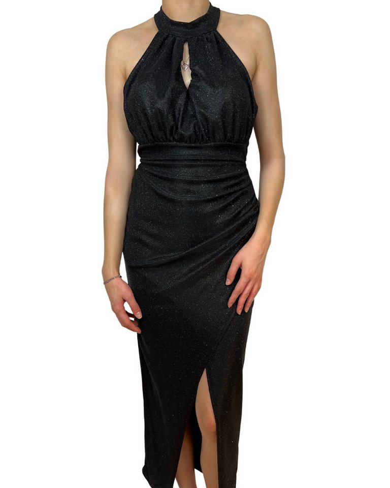 ITALY VIBES Cocktailkleid – Glitzerndes Neckholder-Maxikleid für unvergessliche Auftritte - ONE SIZE (Gr. XS-M) von ITALY VIBES