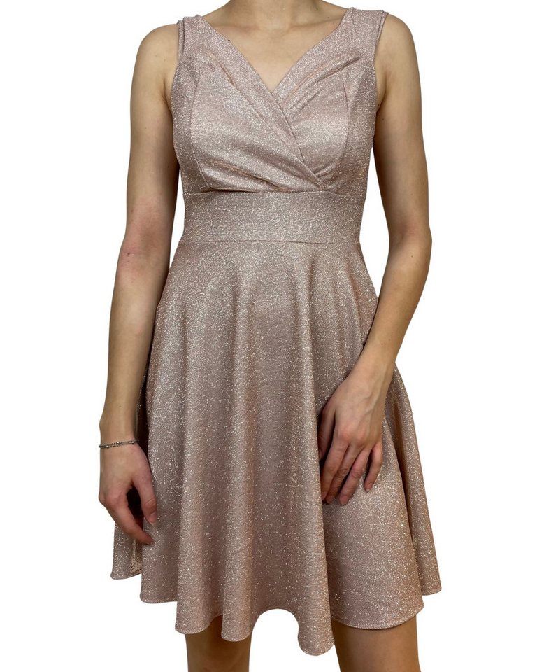 ITALY VIBES Cocktailkleid MAIRA - Glitzer - Abendkleid - Minikleid - ONE SIZE passt hier Gr. XS - M von ITALY VIBES