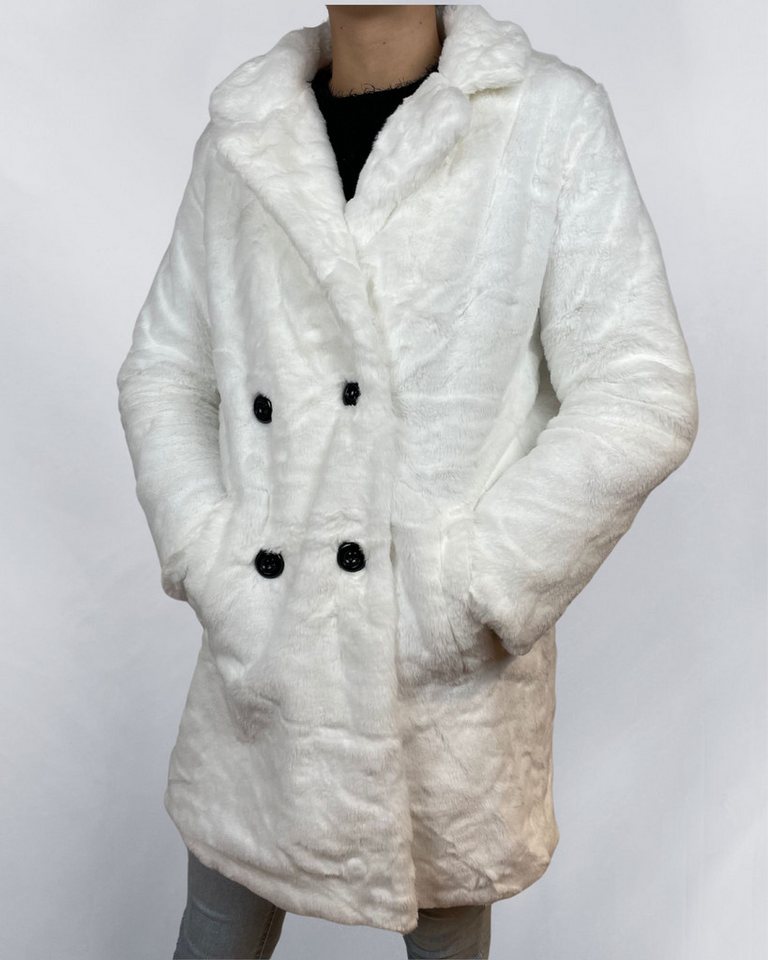 ITALY VIBES Fellimitatmantel SOLEA - modischer Mantel aus Fellimitat - ONE SIZE (passt Gr. XS-L) von ITALY VIBES