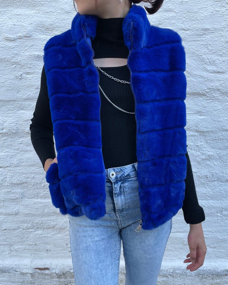 ITALY VIBES Fellimitatweste ALESSIA - Weste - Kunstfell - modern - ONE SIZE passt hier Gr. XS - XL von ITALY VIBES