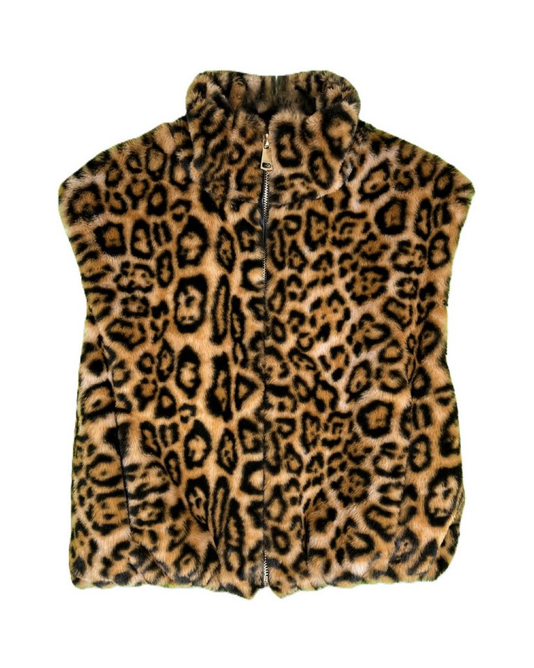 ITALY VIBES Fellimitatweste ELMIRA - Weste Fake Fur - cropped - Fellweste - ONE SIZE passt hier Gr. XS - M von ITALY VIBES