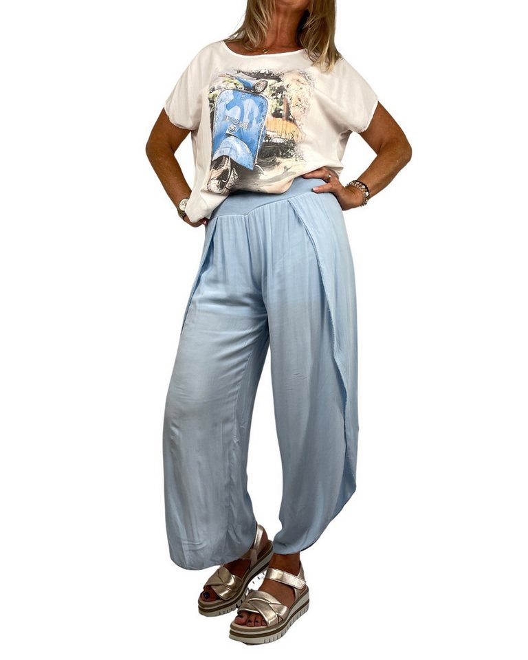 ITALY VIBES Haremshose VITTORIA - Hose - luftige trendige Sommerhose - ONE SIZE passt hier Gr. XS - L von ITALY VIBES