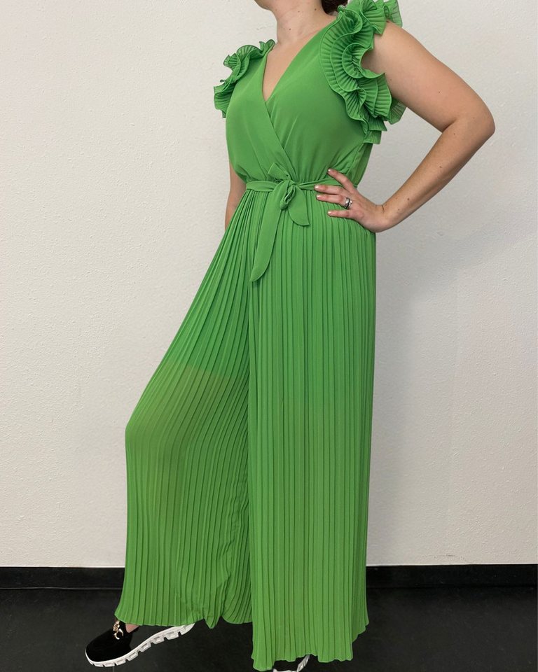 ITALY VIBES Jumpsuit - DIVNA - femininer Plissee Jumpsuit für jeden Anlass - ONE SIZE (passt XS -L) von ITALY VIBES