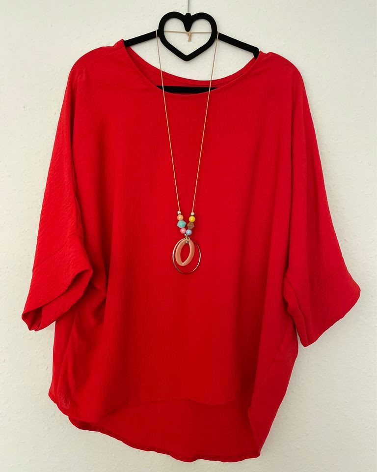 ITALY VIBES Kurzarmbluse - Bluse LUZ- 3/4 Arm Bluse - gratis Kette - ONE SIZE passt hier Gr. S- XXL von ITALY VIBES