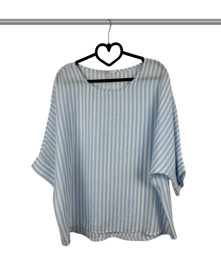 ITALY VIBES Kurzarmbluse BRUNETTA - ein Must-have für jede Garderobe - ONE SIZE passt hier Gr. S-XL von ITALY VIBES