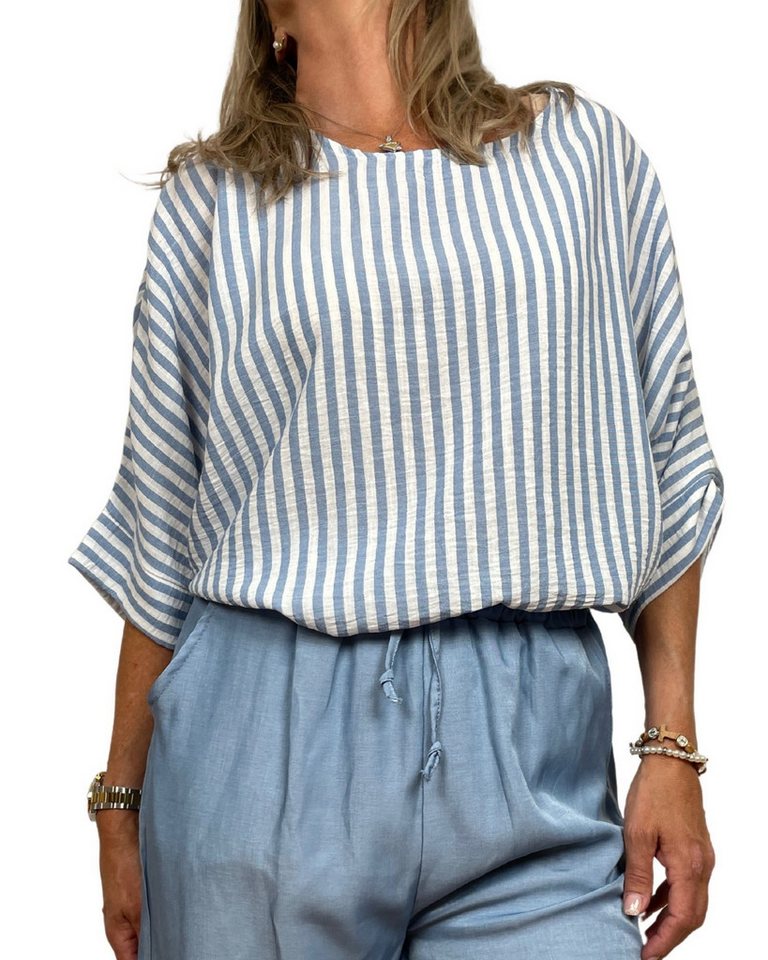 ITALY VIBES Kurzarmbluse - ein Must-have für jede Garderobe - ONE SIZE passt hier Gr. S-XL von ITALY VIBES