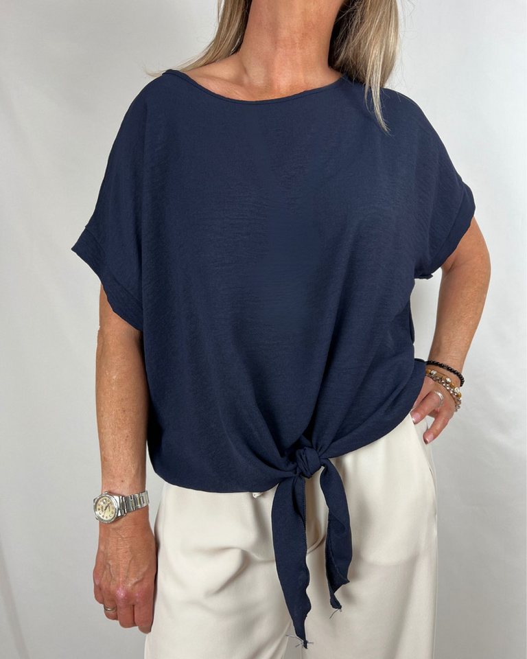 ITALY VIBES Kurzarmbluse - sommerliche uni farbene Bluse - ONE SIZE (Gr. S-XL) von ITALY VIBES