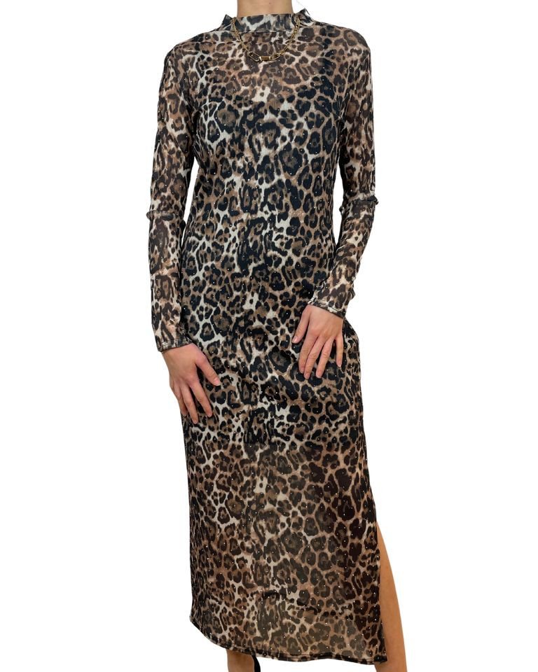 ITALY VIBES Maxikleid – Wild und elegant im Leo-Print - ONE SIZE (passt XS- M) von ITALY VIBES