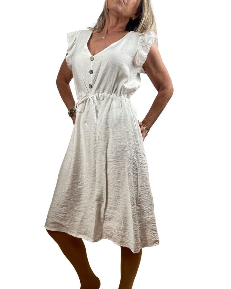 ITALY VIBES Midikleid Kurzarmkleid - lockeres Sommerkleid - tailliertes Kleid von ITALY VIBES