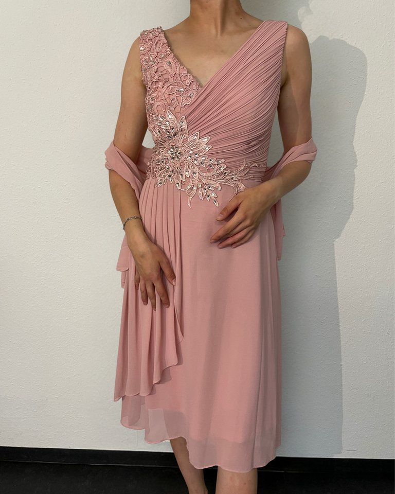 ITALY VIBES Midikleid ROMANA - Abendkleid - Kleid mit Strass - Stola von ITALY VIBES