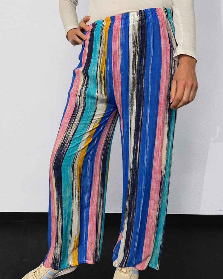 ITALY VIBES Palazzohose - EVA - gestreifte Hose - lässige Sommerhose - Wide Leg - ONE SIZE passt hier Gr. XS - L von ITALY VIBES