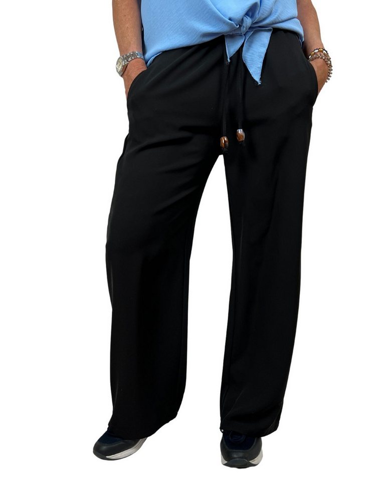 ITALY VIBES Palazzohose – Weite Palazzohose - stylisch und bügelfrei für jeden Anlass - ONE SIZE passt hier Gr. S-L von ITALY VIBES