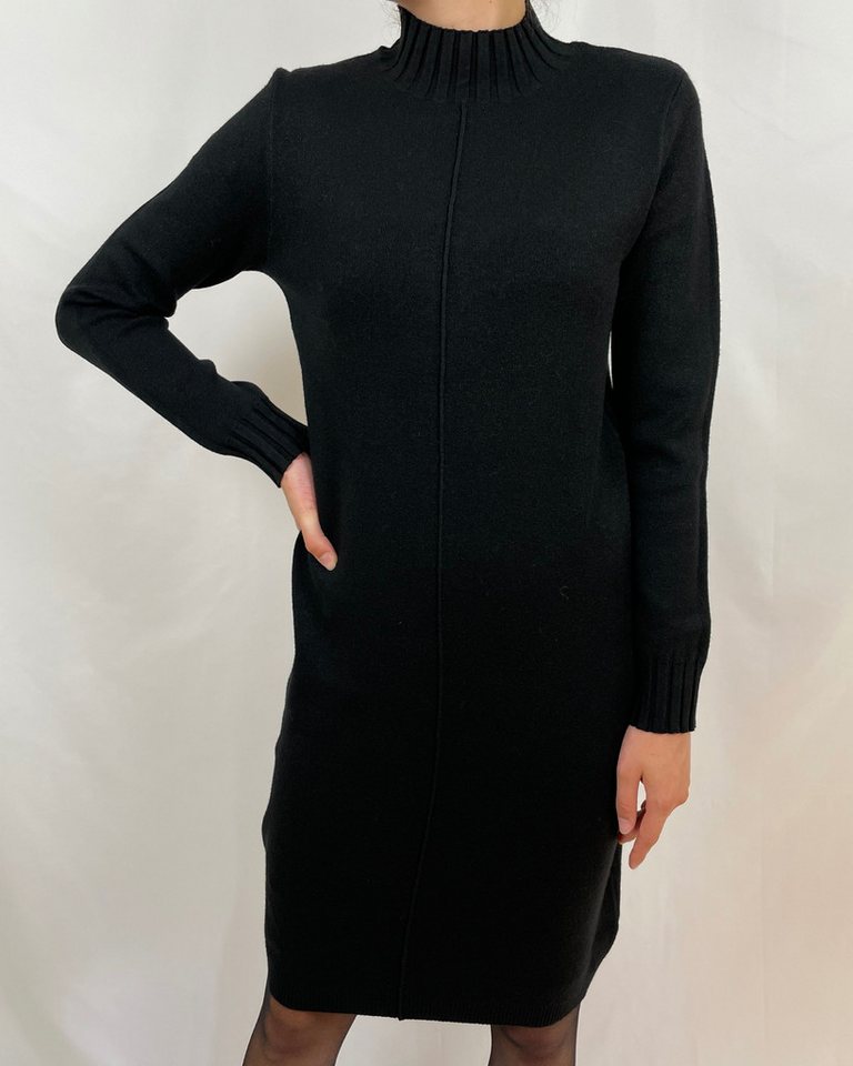 ITALY VIBES Strickkleid OANA - Midikleid - Langarmkleid - Kleid mit Stehkragen - ONE SIZE passt hier Gr. S - L von ITALY VIBES