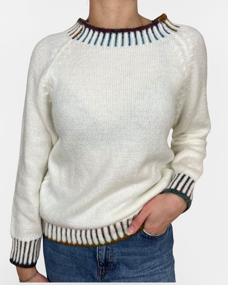 ITALY VIBES Strickpullover - Strickpullover HILARIA - modischer Pullover - ONE SIZE passt hier Gr. XS - M von ITALY VIBES