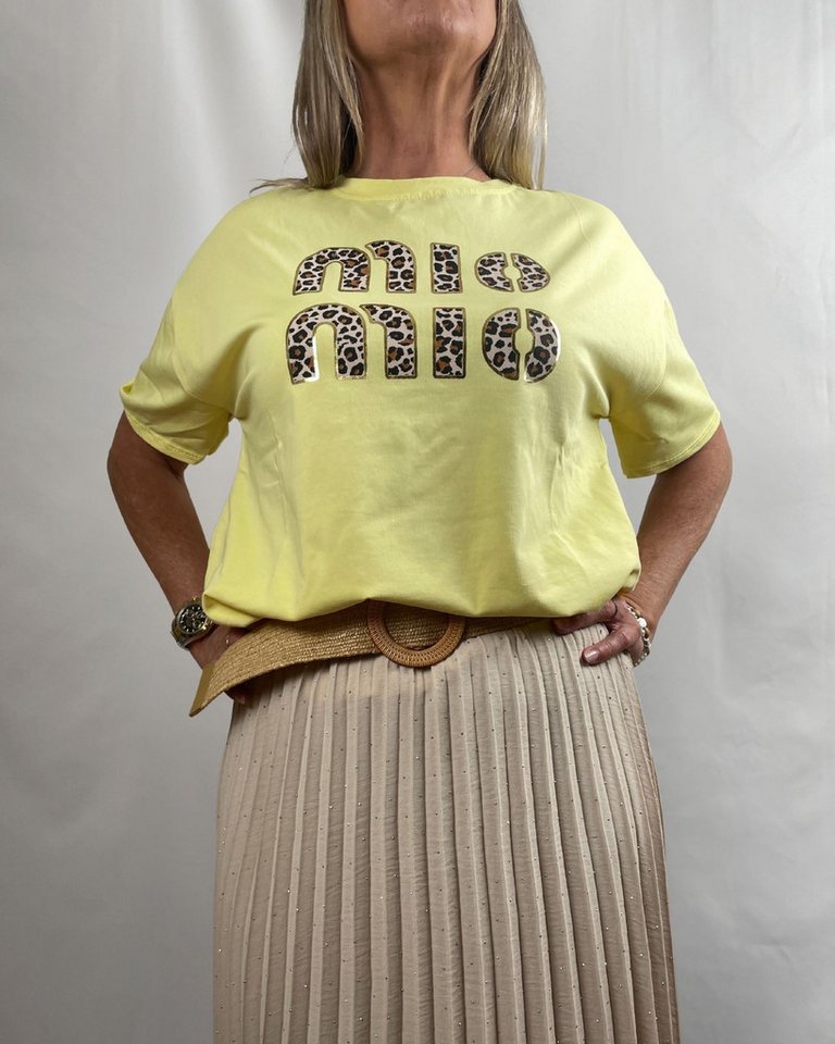 ITALY VIBES T-Shirt - kurzarm Shirt Damen - T-Shirt Damen - mit Print - Leo-Print - ONE SIZE (empfohlen für Gr. 36–42 / S–XL) von ITALY VIBES