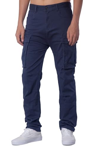 ITALYMORN Herren Arbeitshose Cargohose Combat Technische Outdoorhose mit Tiefen und Großen Taschen (42, Marine Blau) von ITALYMORN