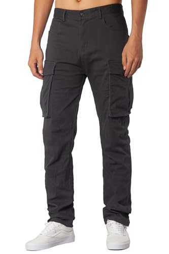 ITALYMORN Herren Cargohosen Stoffhose Baggy Chino Hose Work Pants Men (32, Dunkelgrau) von ITALYMORN