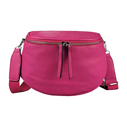 ITALYSHOP24-COM DAMEN TASCHEN SETUmhängetasche Crossbody Crossover Leder Optik Handtasche Shopper (Pink) von ITALYSHOP24-COM