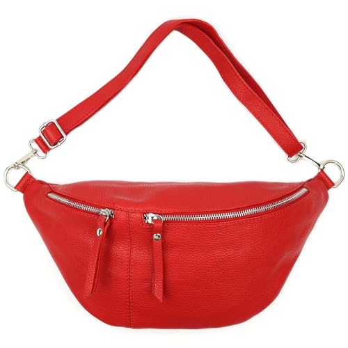 Italy Damen echt Leder Tasche Brusttasche Crossbody Schultertasche Umhängetasche Gürteltasche Crossover Ledertasche Slingntasche Unisex Bag Rot L Italy Damen echt Leder Tasche Brusttasche Crossbody Schultertasche Umhängetasche Gürteltasche Crossover Ledertasche Slingntasche Unisex Bag Rot L von ITALYSHOP24-COM