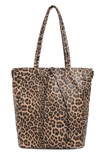 Damen Tasche Leopard Shopper Handtasche Hobo Bag Schultertasche UmhängetascheDIN-A4 Leopard von ITALYSHOP24