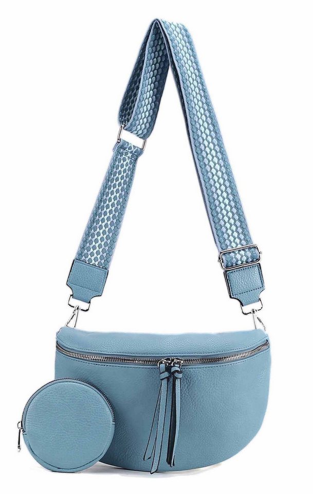 ITALYSHOP24 Bauchtasche Damen Brusttasche Gürteltasche CrossBody, Schultertasche, CrossOver, Umhängetasche, Hüfttasche von ITALYSHOP24