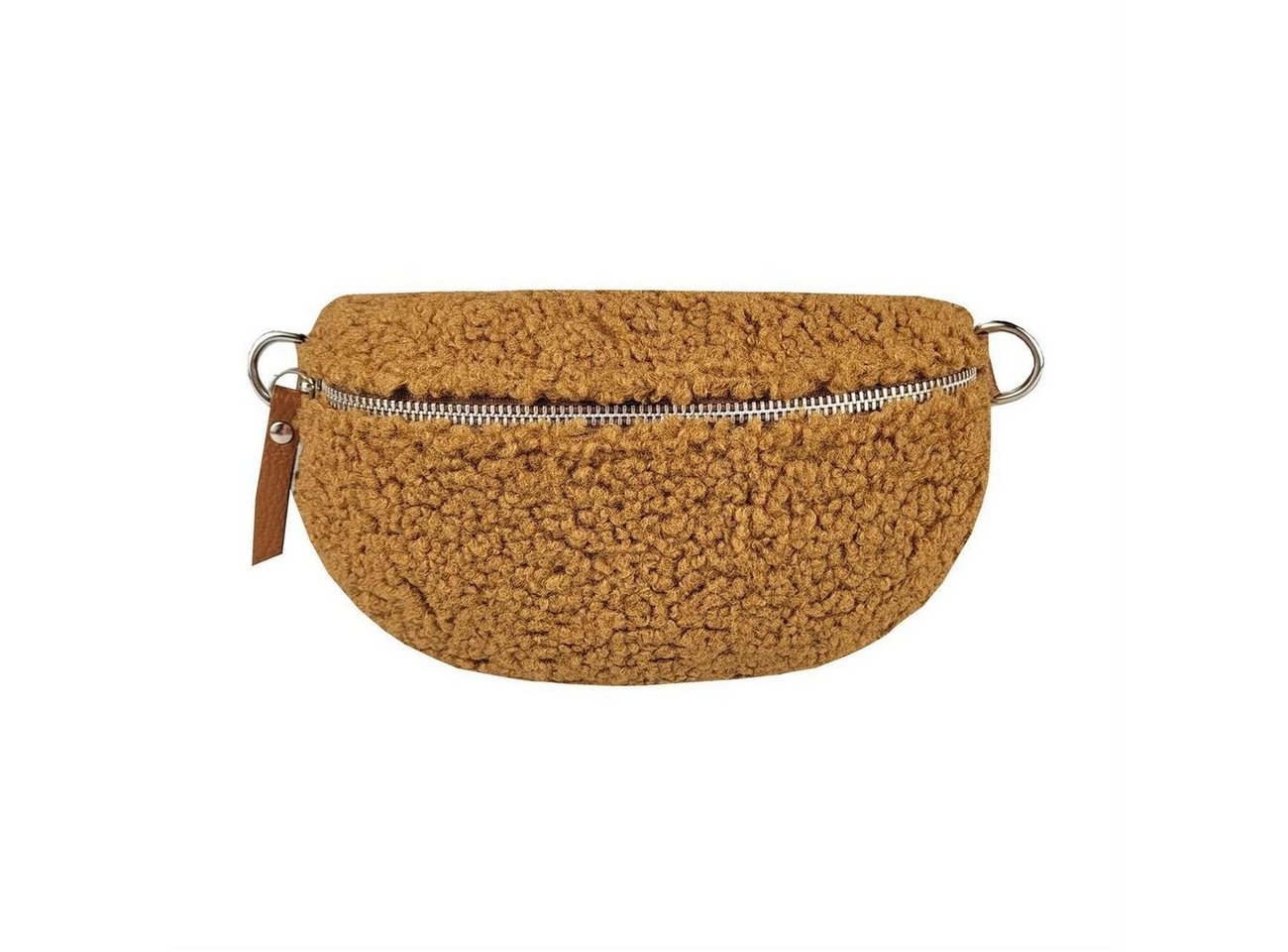 ITALYSHOP24 Bauchtasche Damen Fell Leder Gürtel Hüfttasche CrossBody Pelz, als Schultertasche, CrossOver, Umhängetasche tragbar von ITALYSHOP24