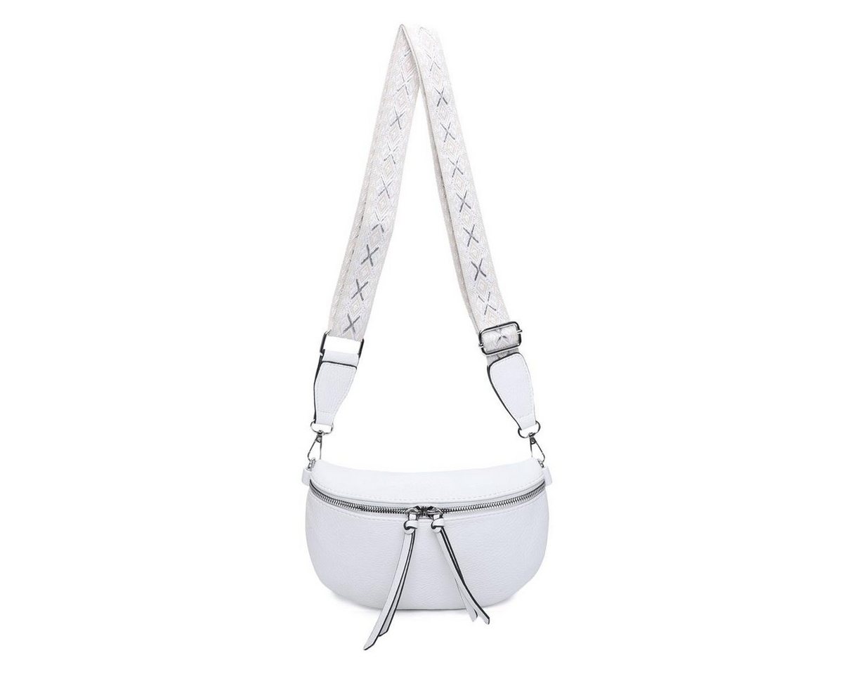 ITALYSHOP24 Bauchtasche Damen Gürteltasche Brusttasche CrossBody, Schultertasche, CrossOver, Umhängetasche, Hüfttasche von ITALYSHOP24