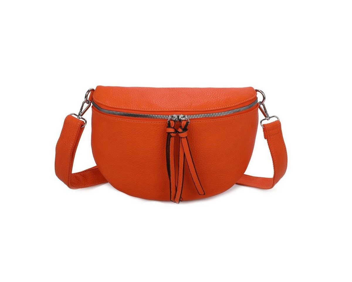 ITALYSHOP24 Bauchtasche Damen Gürteltasche Hüfttasche CrossBody Handytasche, als Schultertasche, CrossOver, Umhängetasche tragbar von ITALYSHOP24