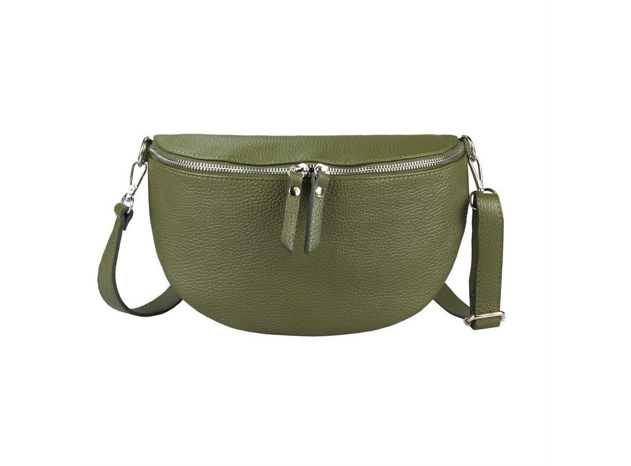 ITALYSHOP24 Bauchtasche Damen Leder Gürteltasche Hüfttasche Cross Body M, als Schultertasche, CrossOver, Umhängetasche tragbar von ITALYSHOP24