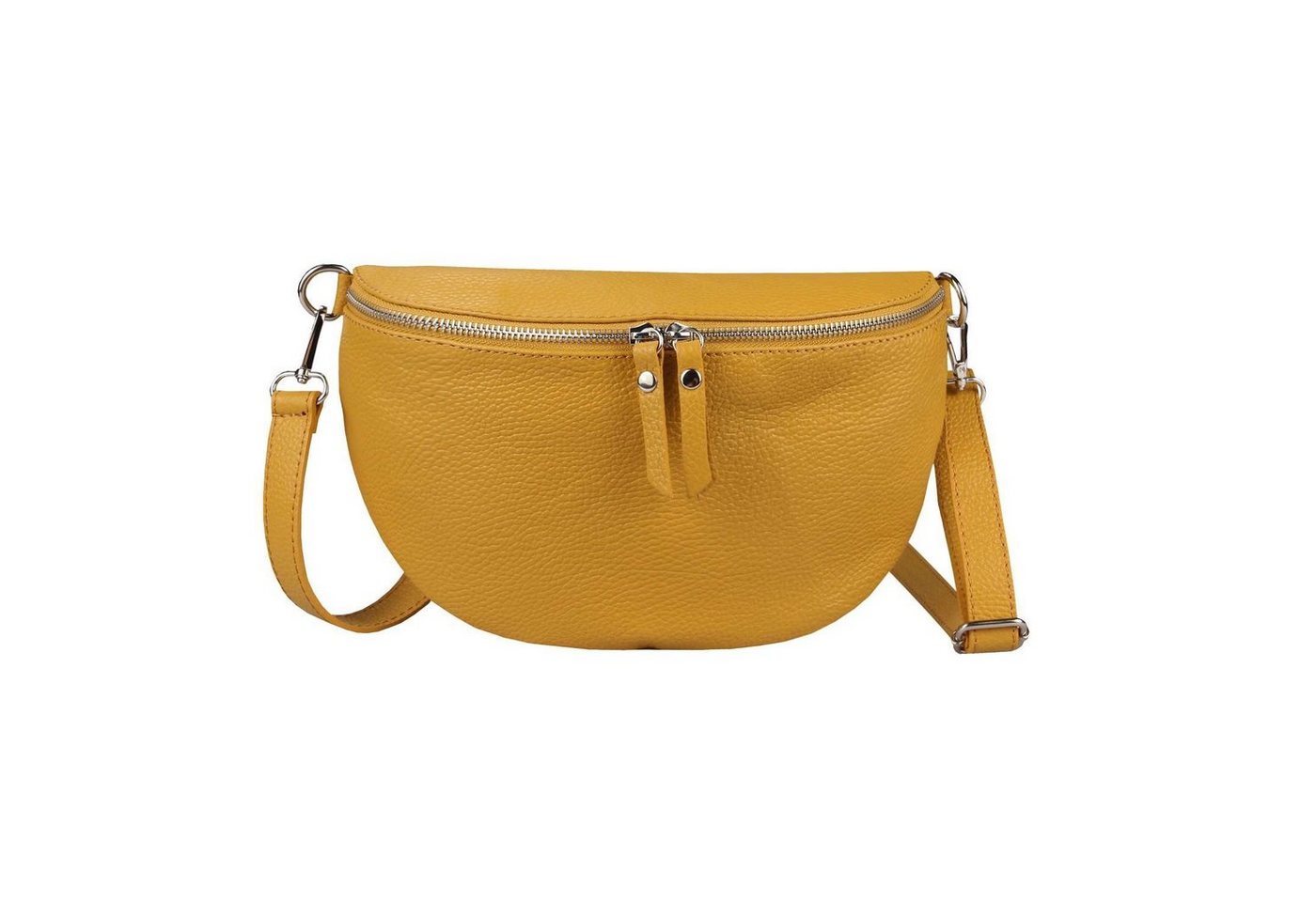 ITALYSHOP24 Bauchtasche Damen Leder Gürteltasche Hüfttasche Cross Body M, als Schultertasche, CrossOver, Umhängetasche tragbar von ITALYSHOP24