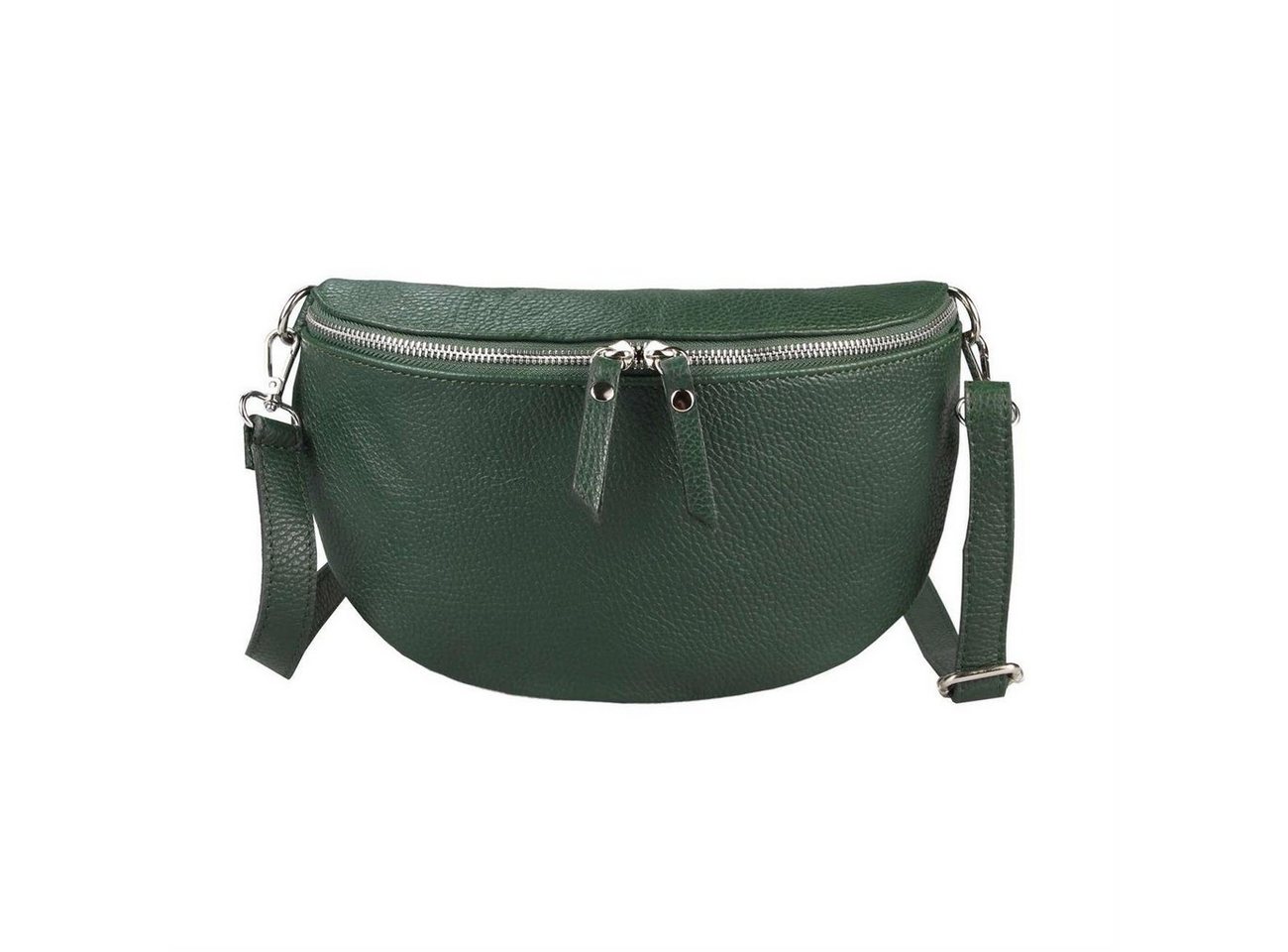 ITALYSHOP24 Bauchtasche Damen Leder Gürteltasche Hüfttasche Cross Body M, als Schultertasche, CrossOver, Umhängetasche tragbar von ITALYSHOP24