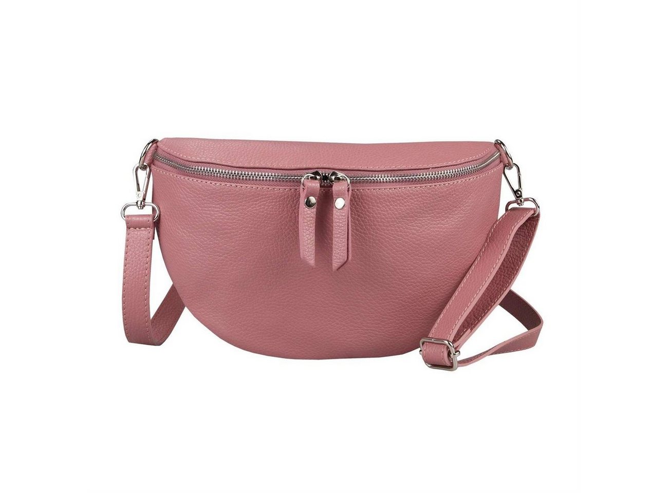 ITALYSHOP24 Bauchtasche Damen Leder Gürteltasche Hüfttasche Cross Body M, als Schultertasche, CrossOver, Umhängetasche tragbar von ITALYSHOP24