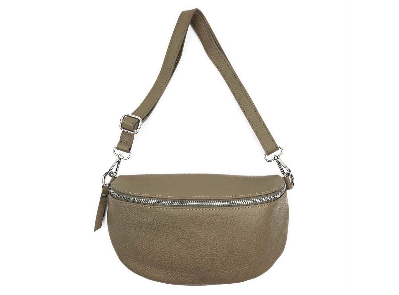 ITALYSHOP24 Bauchtasche MADE IN ITALY Damen Leder Gürteltasche Hüfttasche CrossBody Bag Handy, als Schultertasche, CrossOver, Umhängetasche tragbar von ITALYSHOP24