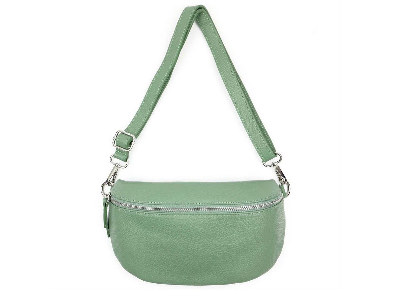 ITALYSHOP24 Bauchtasche MADE IN ITALY Damen Leder Gürteltasche Hüfttasche CrossBody Bag Handy, als Schultertasche, CrossOver, Umhängetasche tragbar von ITALYSHOP24