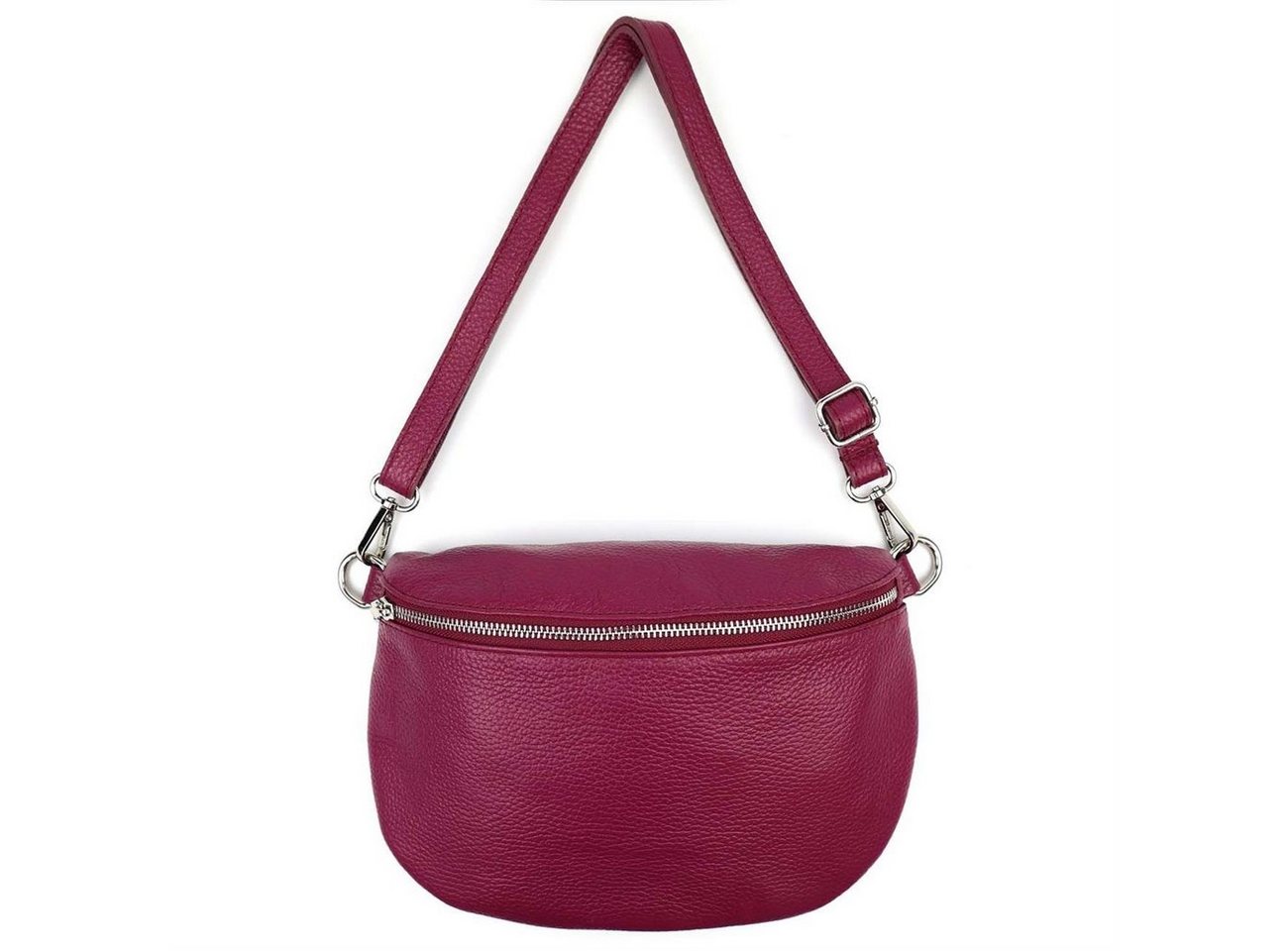 ITALYSHOP24 Bauchtasche Damen Leder Gürteltasche Hüfttasche CrossBody Handytasche, als Schultertasche, CrossOver, Umhängetasche tragbar von ITALYSHOP24