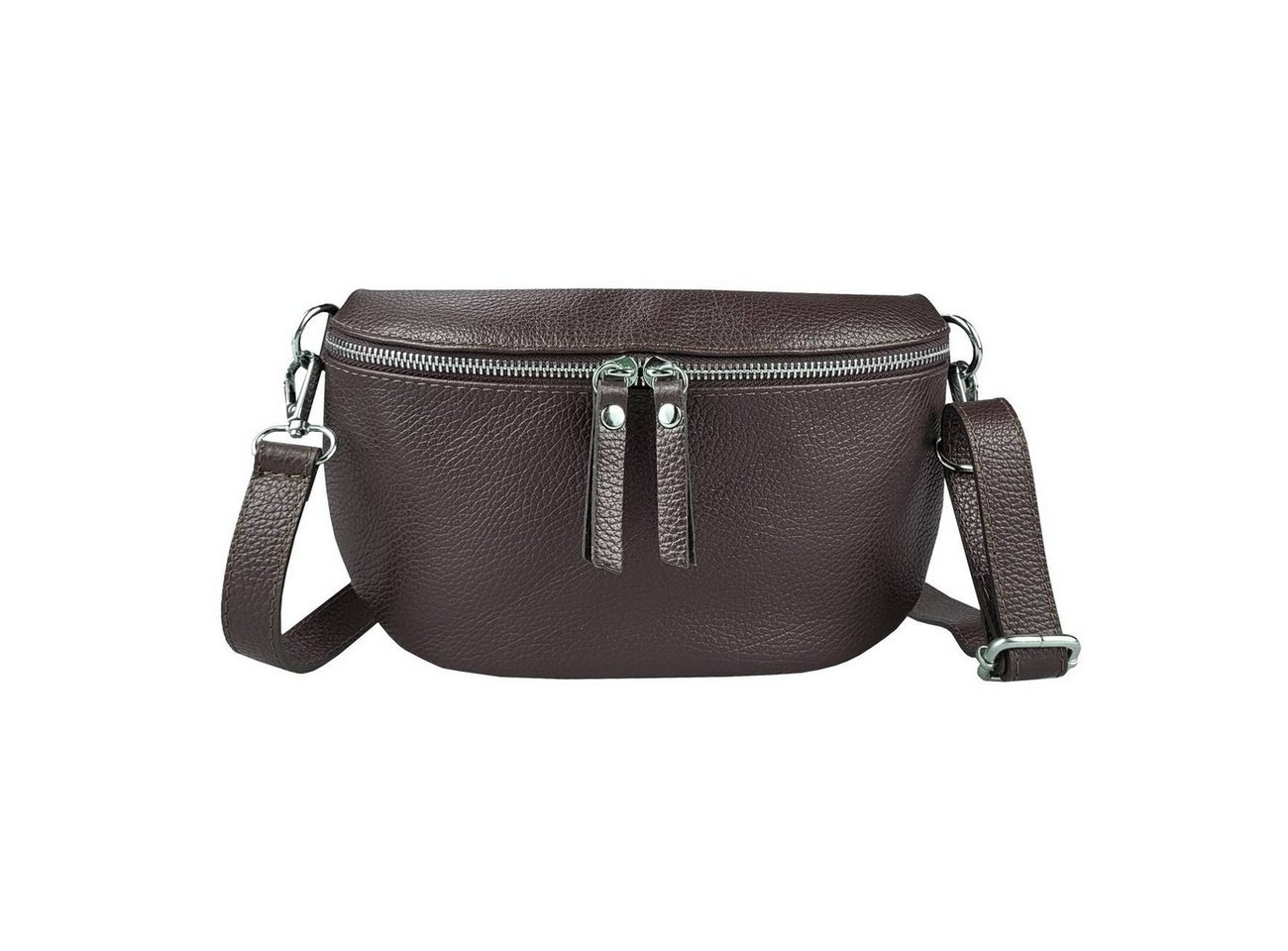 ITALYSHOP24 Bauchtasche Damen Leder Gürteltasche Hüfttasche CrossBody Bag, als Schultertasche, CrossOver, Umhängetasche tragbar von ITALYSHOP24