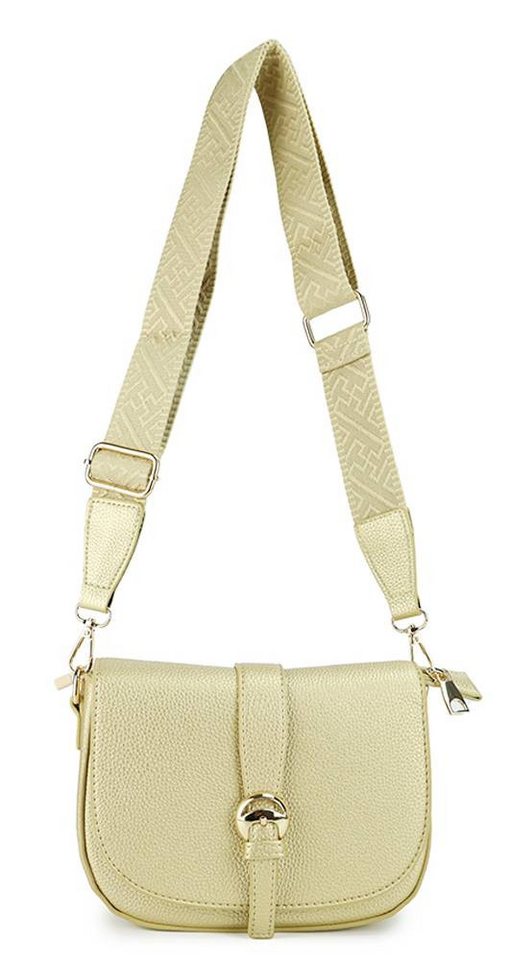 ITALYSHOP24 Bauchtasche Damen Tasche Crossbody Umhängetasche Brusttasche Leder Optik Freizeit (Spar-Set Clutch, Tasche mit einem breitem Muster Stoffgurt/Umhängeband, Leder Optik), Bodybag Schultertasche Crossover Smartphone Geldtasche Abend Handy von ITALYSHOP24