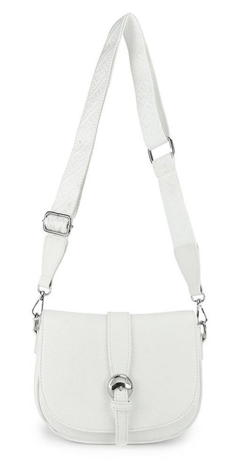 ITALYSHOP24 Bauchtasche Damen Tasche Crossbody Umhängetasche Brusttasche Leder Optik Freizeit (Spar-Set Clutch, Tasche mit einem breitem Muster Stoffgurt/Umhängeband, Leder Optik), Bodybag Schultertasche Crossover Smartphone Geldtasche Abend Handy von ITALYSHOP24