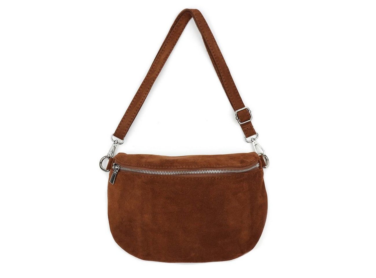 ITALYSHOP24 Bauchtasche Damen Wildleder Gürteltasche Brusttasche CrossBody Handytasche, als Schultertasche, CrossOver, Umhängetasche tragbar von ITALYSHOP24