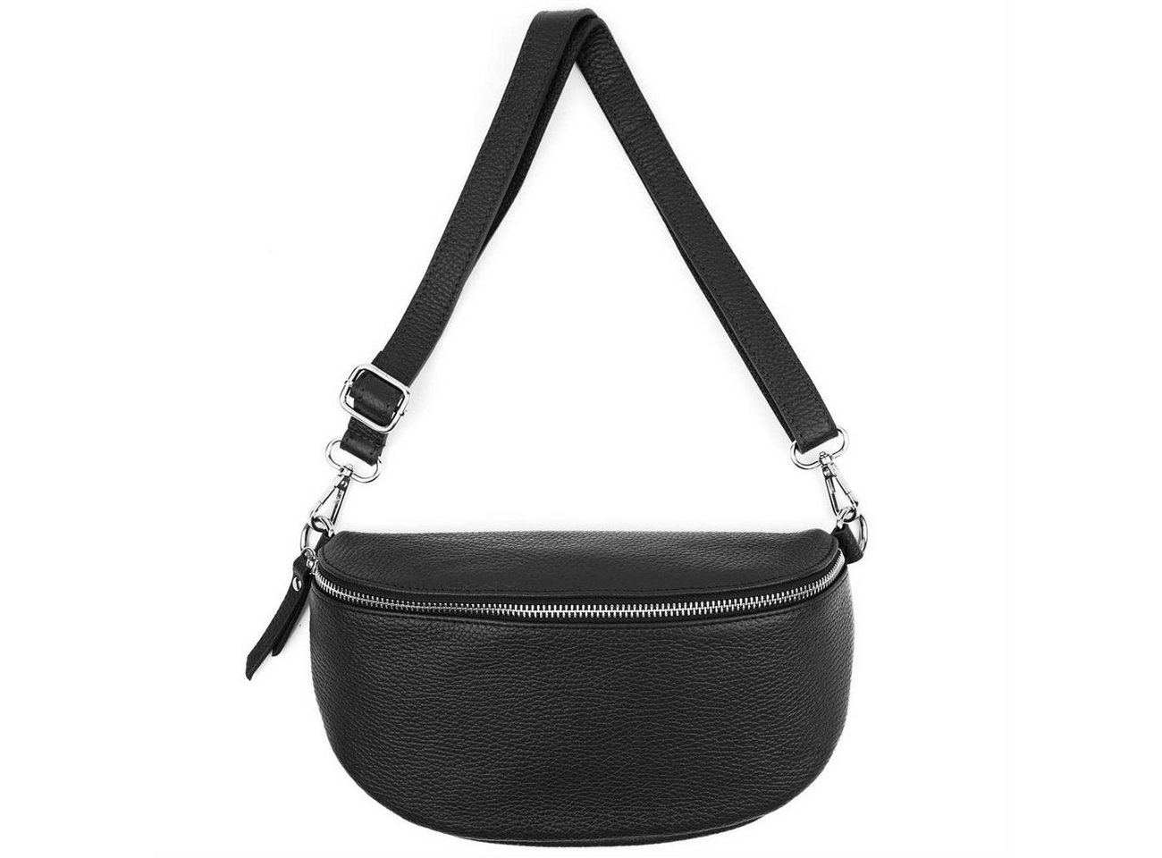 ITALYSHOP24 Bauchtasche MADE IN ITALY Damen Leder Gürteltasche Hüfttasche CrossBody Bag Handy, als Schultertasche, CrossOver, Umhängetasche tragbar von ITALYSHOP24