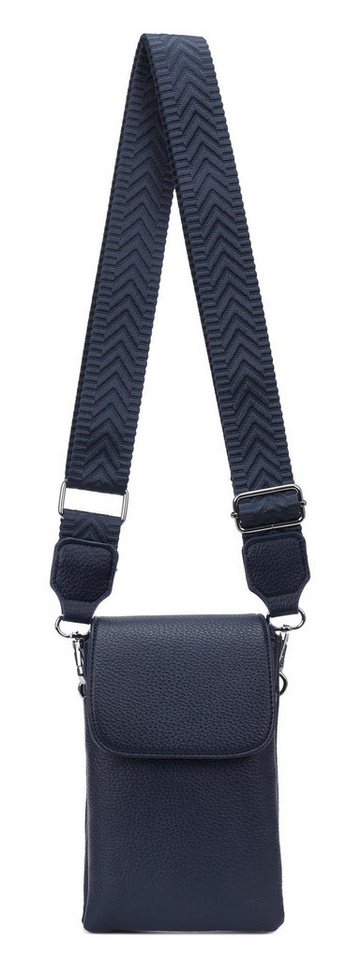 ITALYSHOP24 Geldbörse Damen Tasche Handytasche Brusttasche Crossbody Umhängetasche Crossover (Spar-Set Clutch-Tasche mit einem breitem Muster Stoffgurt/Umhängeband, Leder Optik), Bodybag Smartphone Freizeit Handtasche Brieftasche Schultertasche von ITALYSHOP24