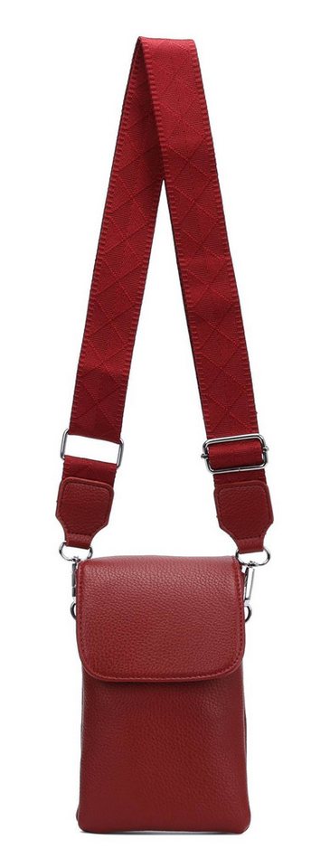 ITALYSHOP24 Geldbörse Damen Tasche Handytasche Brusttasche Crossbody Umhängetasche Crossover (Spar-Set Clutch-Tasche mit einem breitem Muster Stoffgurt/Umhängeband, Leder Optik), Bodybag Smartphone Freizeit Handtasche Brieftasche Schultertasche von ITALYSHOP24