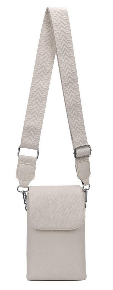 ITALYSHOP24 Geldbörse Damen Tasche Handytasche Brusttasche Crossbody Umhängetasche Crossover (Spar-Set Clutch-Tasche mit einem breitem Muster Stoffgurt/Umhängeband), Bodybag Smartphone Freizeit Handtasche Brieftasche Schultertasche von ITALYSHOP24
