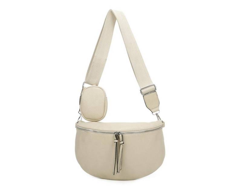 ITALYSHOP24 Gürteltasche Damen XL Gürtel- Bauchtasche Umhängetasche Cross Bodybag Handytasche, LEICHT Gewicht ZUSATZ Tasche Brusttasche Schultertasche Taschengurt von ITALYSHOP24