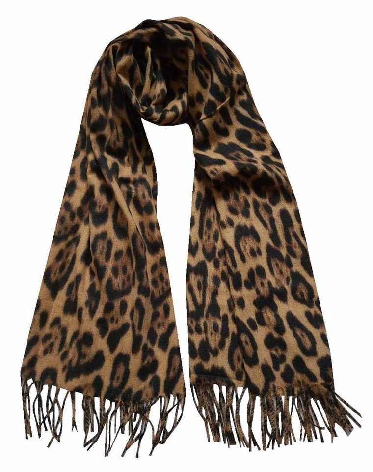 ITALYSHOP24 Modeschal Damen XL Schal Leopard Halstuch Tuch Winterschal Deckenschal Leo Stola, weicher und warmer Scarf Poncho Leo Karo Muster Animal Print Herbst von ITALYSHOP24